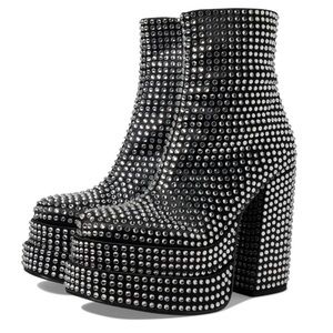Steve Madden Black Rhinestone Boots